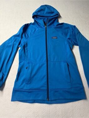 Patagonia Women’s Bright Blue Hooded Full-Zip Utility Jacket